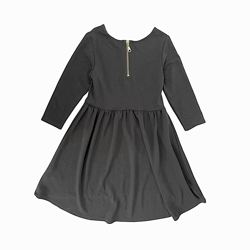 "H&M" melna kleita 128 Gold Zip