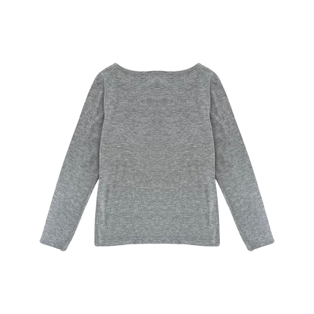 "Here There" pelēks tops simple 128