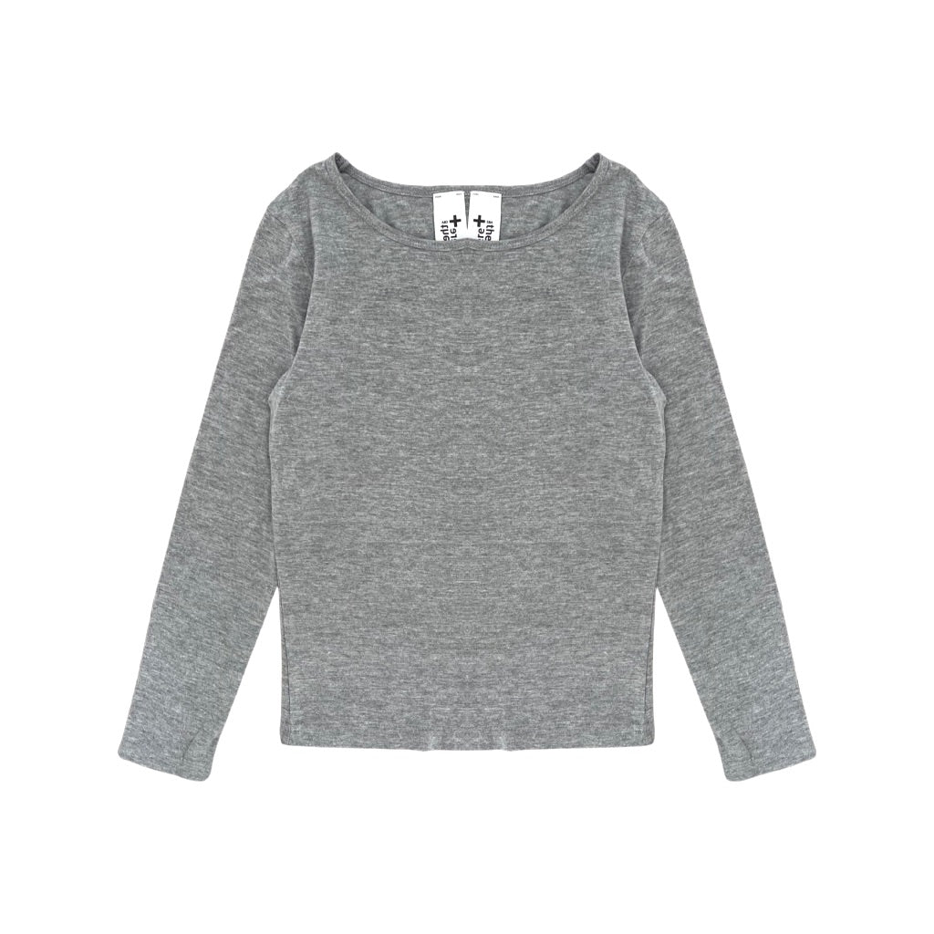 "Here There" pelēks tops simple 128