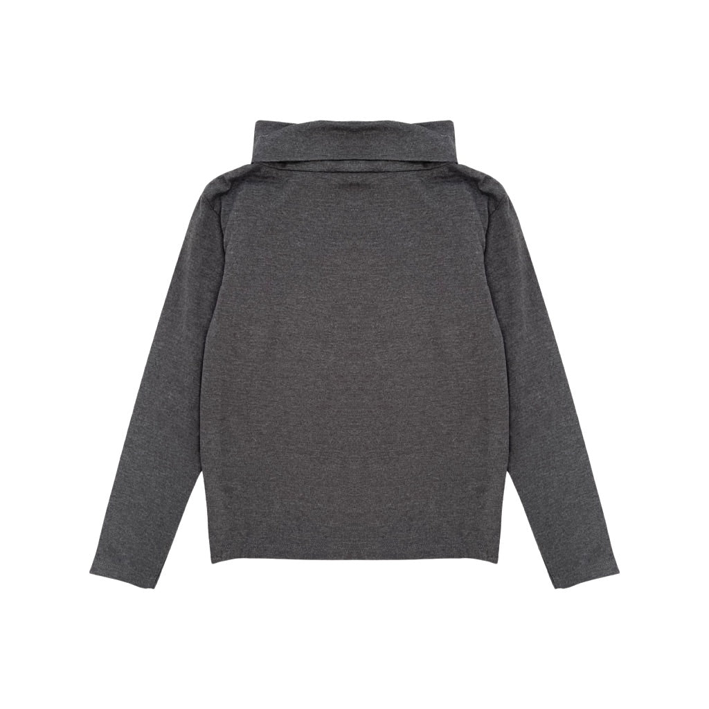 "Alive" pelēki brūns tops turtle neck 128