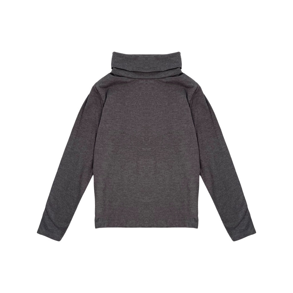"Alive" pelēki brūns tops turtle neck 128