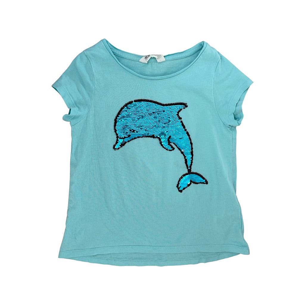 "H&M" zils meiteņu tops 128 Dolphin