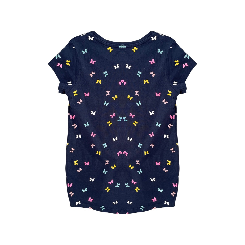 "H&M" zils kokvilnas tops 128 Butterflies