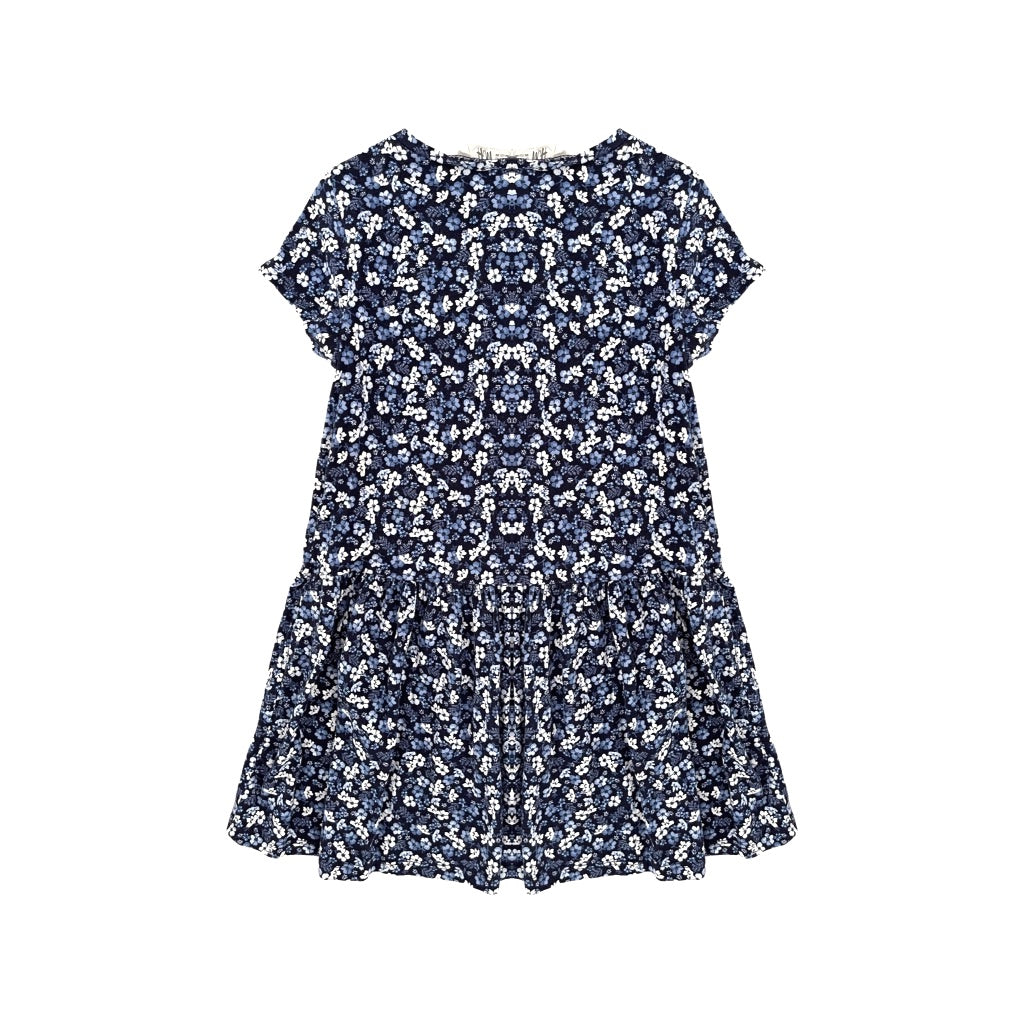 "H&M" kokvilnas kleita 128 Blue flowers