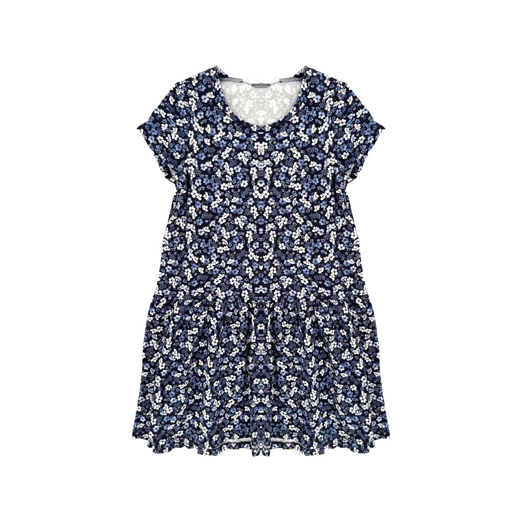 "H&M" kokvilnas kleita 128 Blue flowers