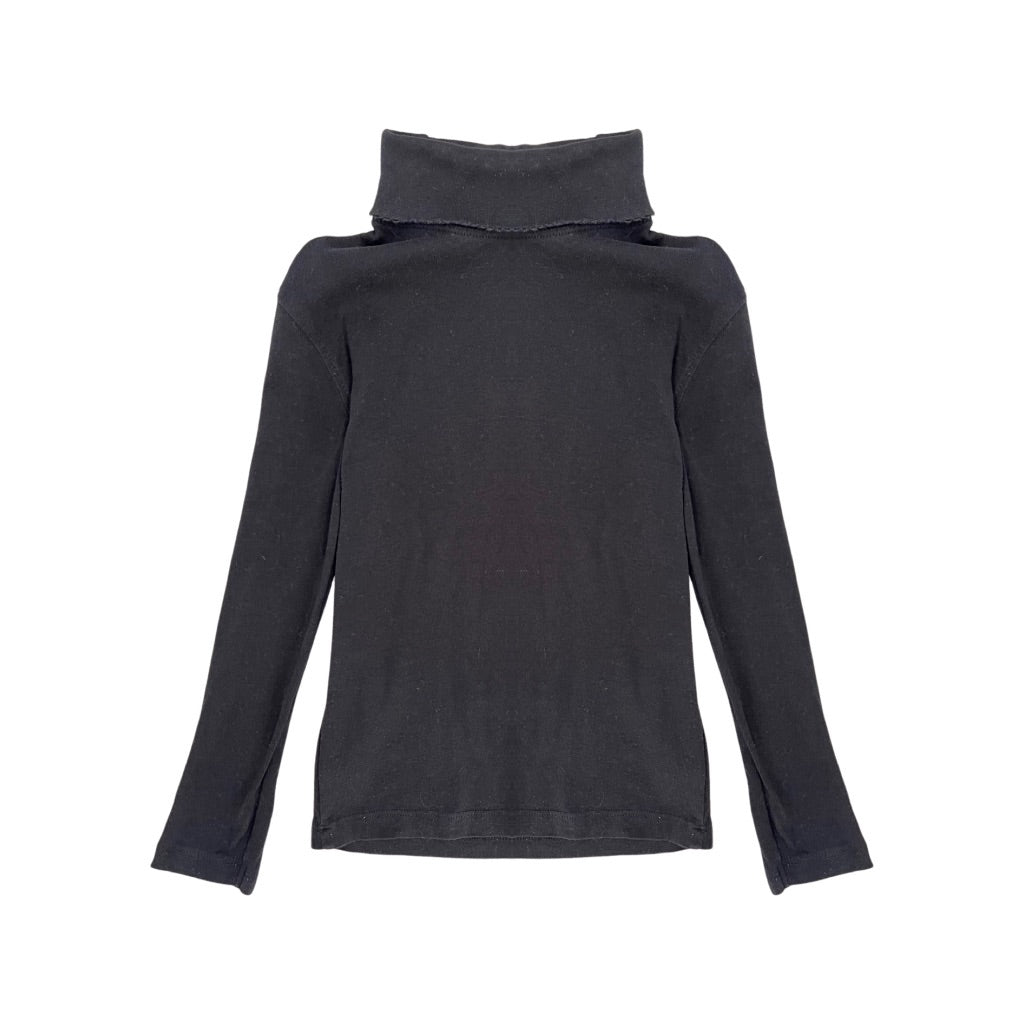 Melns kokvilnas tops 128 plain