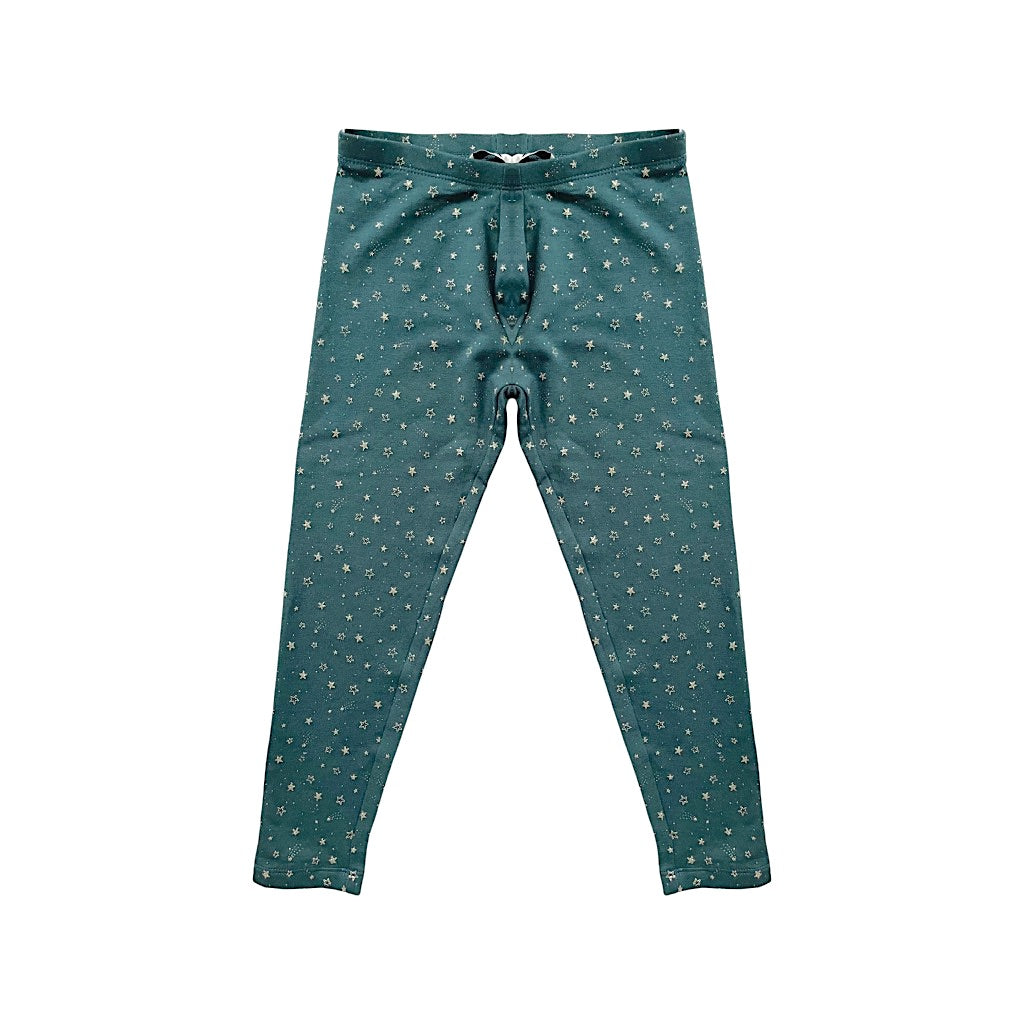 Zaļi kokvilnas legingi 128 "C&A" golden stars