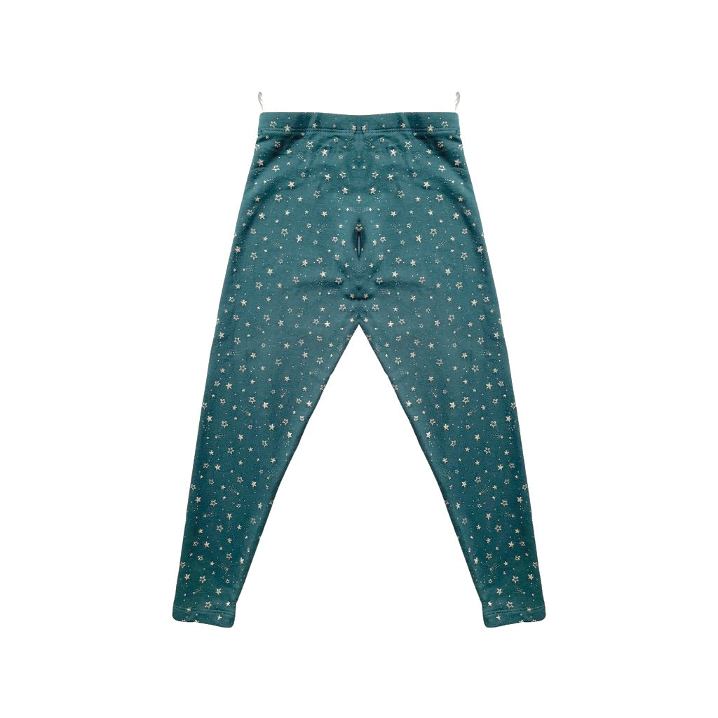 Zaļi kokvilnas legingi 128 "C&A" golden stars