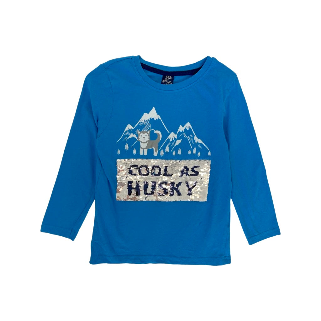 "Kiki&Koko" zils kokvilnas krekls 122 Husky