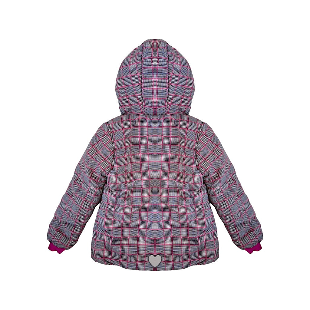 Bieza ziemas jaka ar kapuci 122 "Topolino" pink