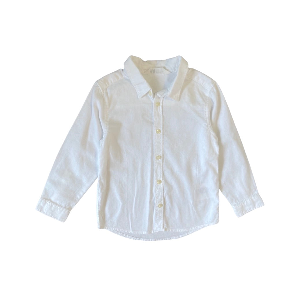 "H&M" balts kokvilnas krekls 104 plain