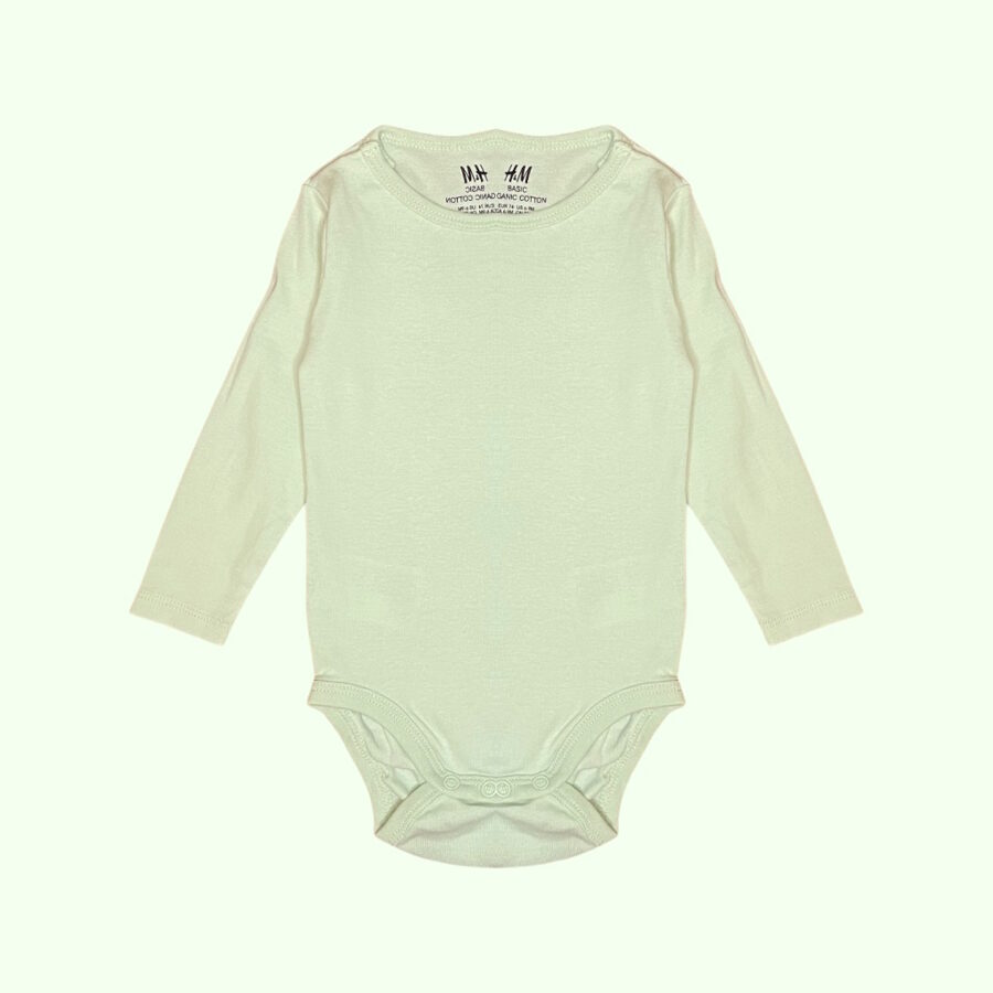 "H&M" bodijs long sleeve mint 74