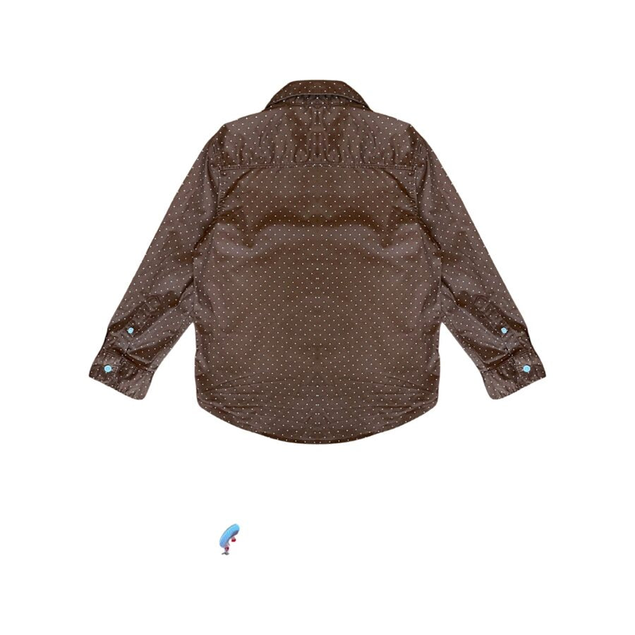 "H&M" brūns kokvilnas krekls dots 122
