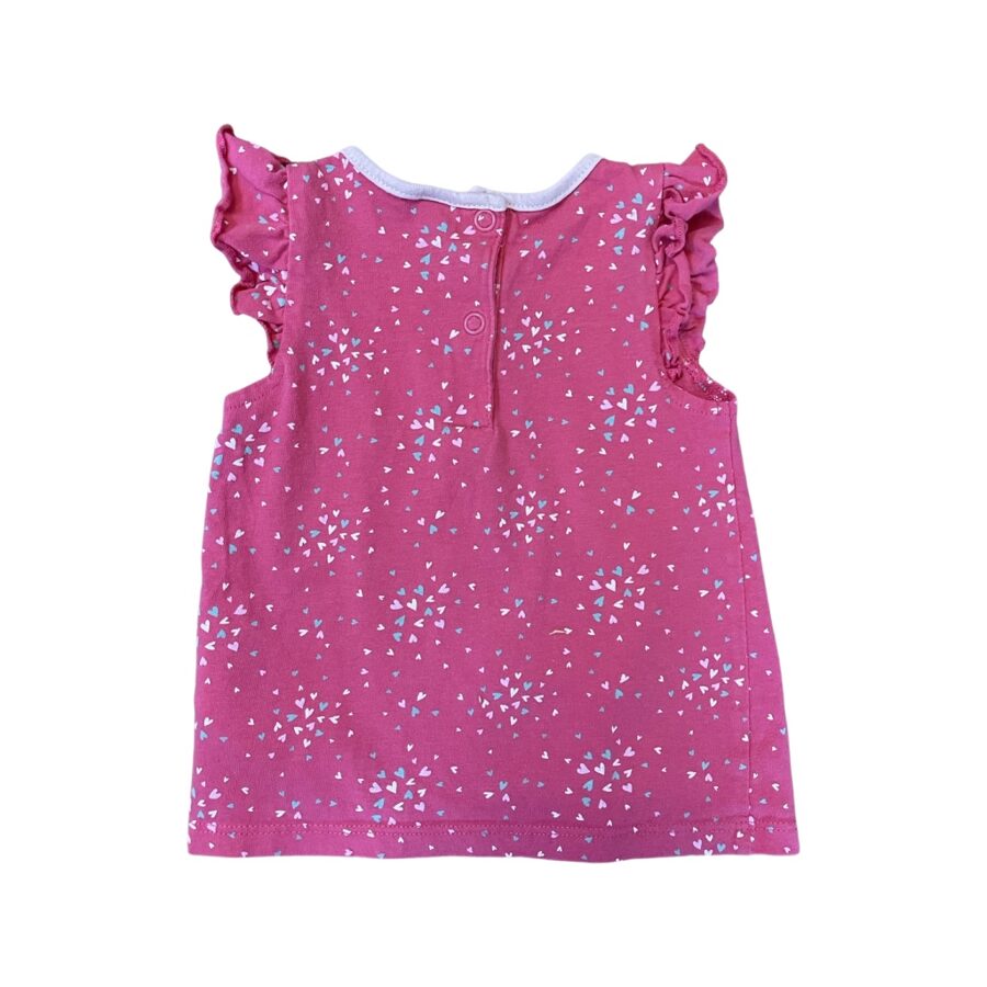 "DopoDopo" rozā tops ar sirsniņām 74cm