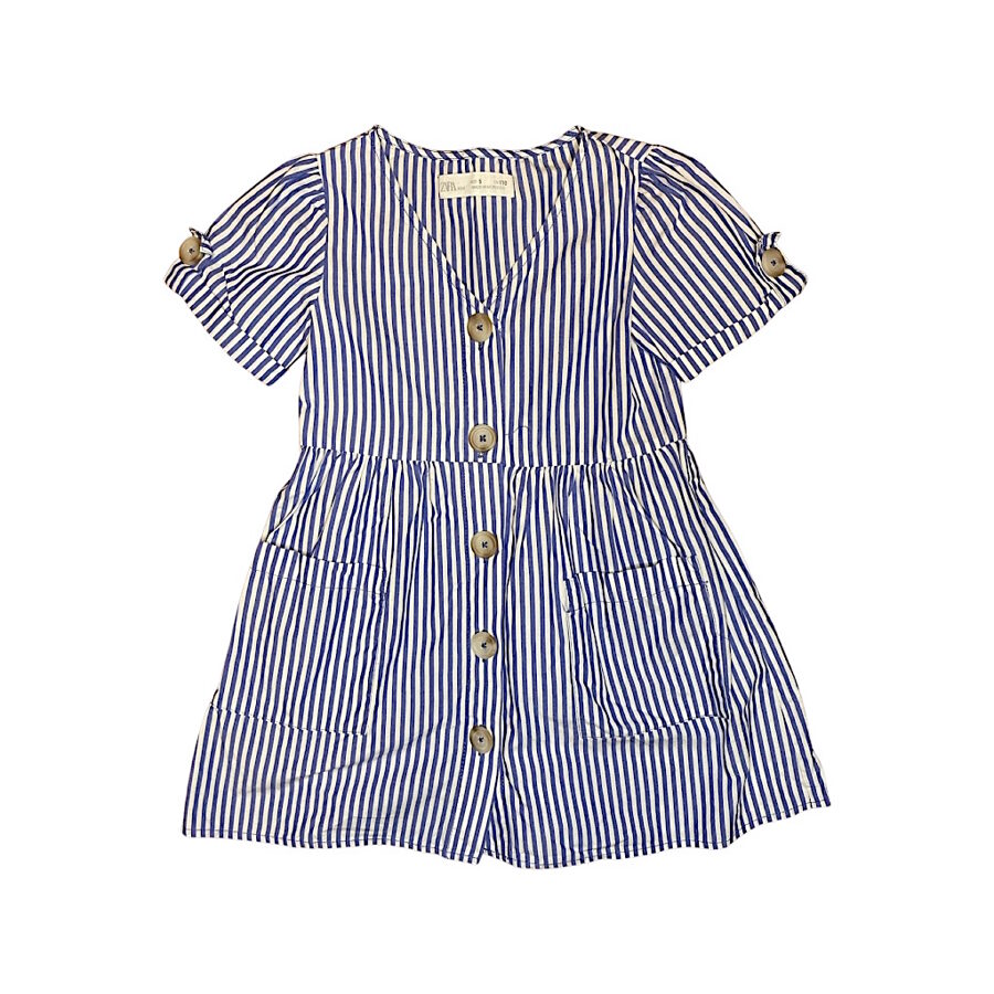 "ZARA" kleita blue stripes button 110