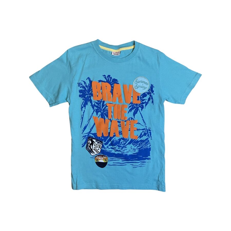 "Essu" zils T-krekls Wave brave 128