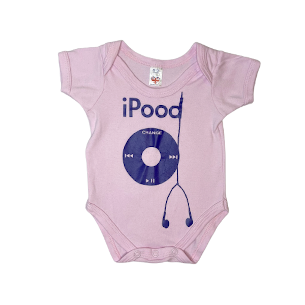 Rozā kokvilnas bodijs iPod 62cm