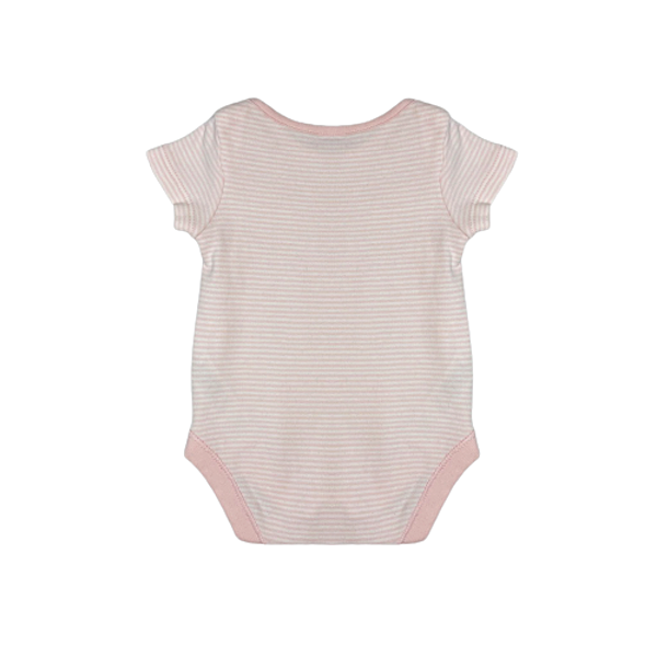 Kokvilans bodijs ar svītrām baby pink "F&F" 62cm