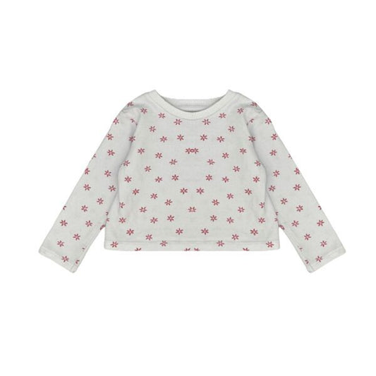 "Nutmeg" balts krekliņš Pink Flowers 86cm