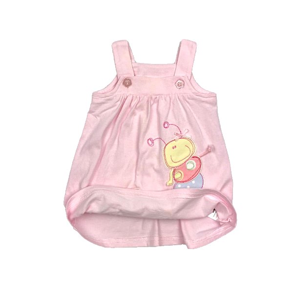 "Next" rozā kleitiņa ar krāsainu aplikāciju