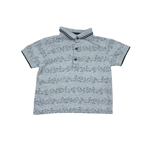 Pelēks polo krekls dinosaurs "George" 92cm