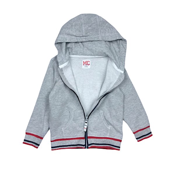 "Mothercare" pelēka jaka ar kapuci 104cm