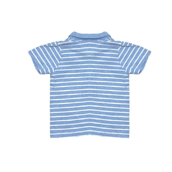 Kokvilnas polo krekls blue&white "George" 80cm