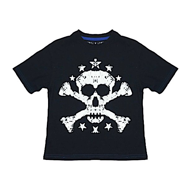 "Rebel" melns T-krekls skull