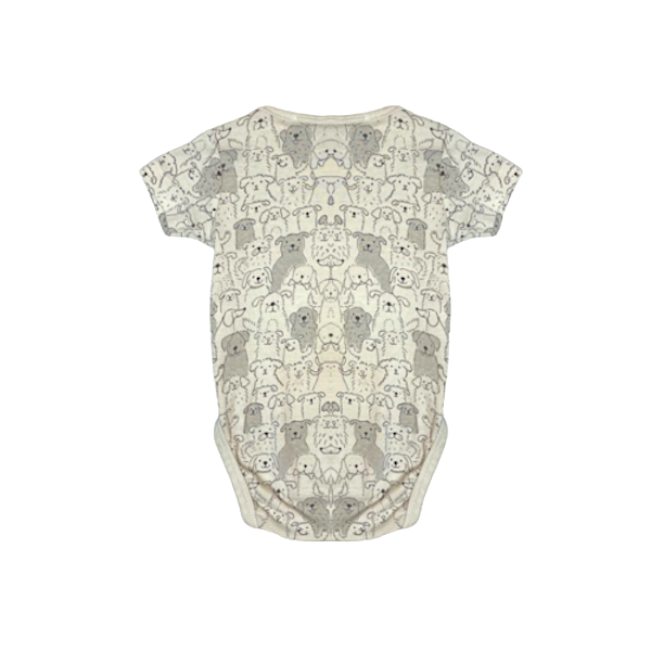 "H&M" pelēks bodijs doggy 62cm