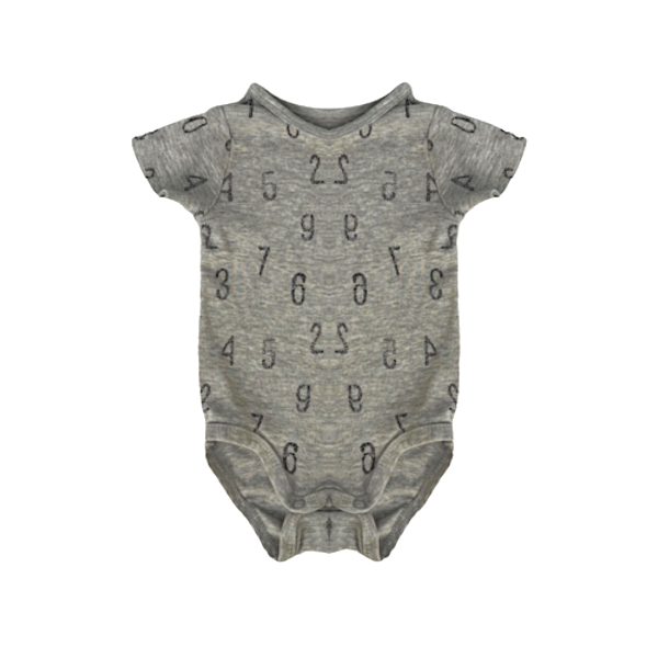 "H&M" pelēks bodijs numbers 62cm
