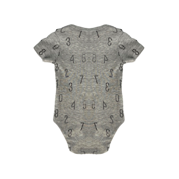 "H&M" pelēks bodijs numbers 62cm
