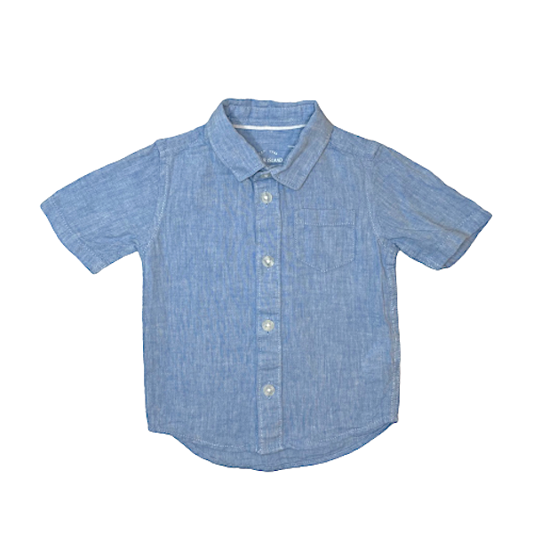 "River Island" zils krekls ar īsām piedurknēm 68cm