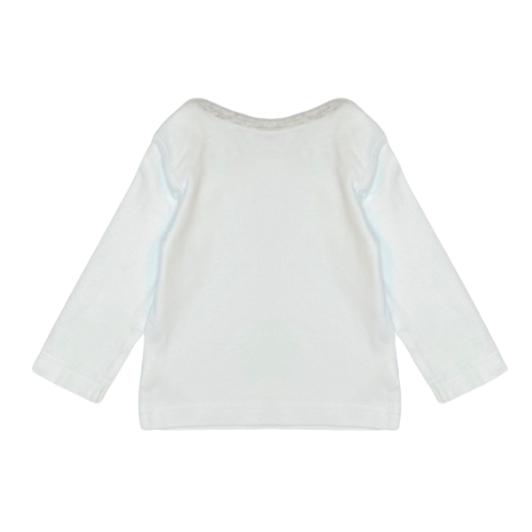 "M&Co" balts kokvilnas krekels grey neck 68cm