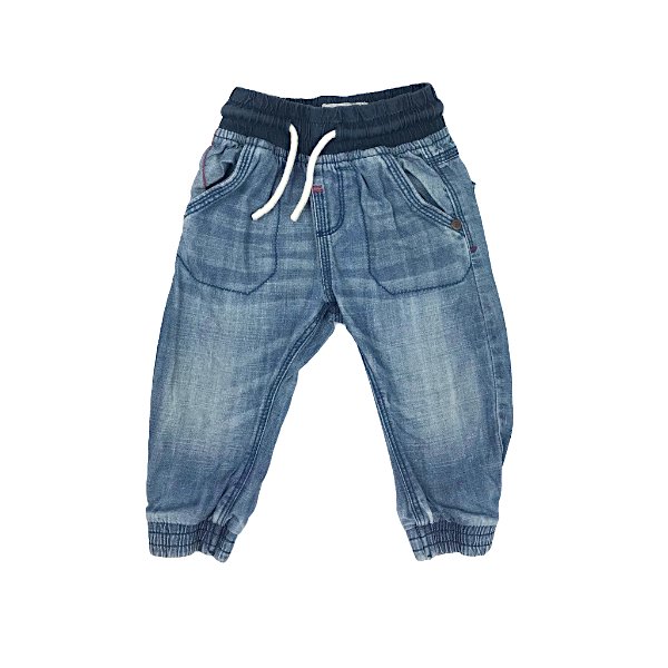 "Next" zilas džinsu bikses ar kabatiņām