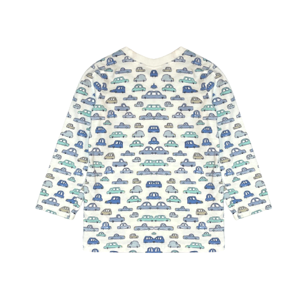 Balts kokvilnas krekls cars "George" 86cm