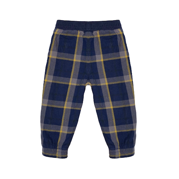 Rūtainas kovilnas bikses yellow&blue "Nutmeg" 80cm