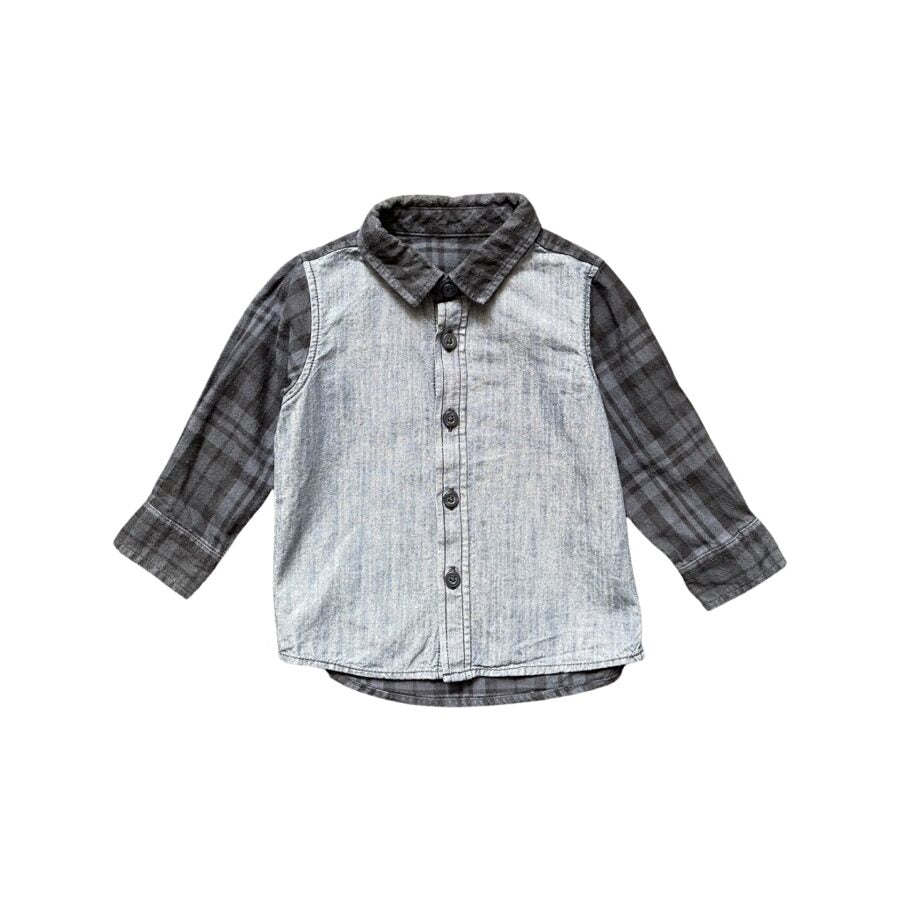 "Matalan" kokvilnas krekls blue check front 74cm