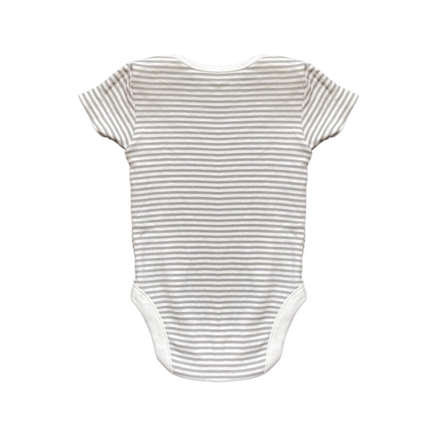 "George" bodijs white grey stripes 74cm