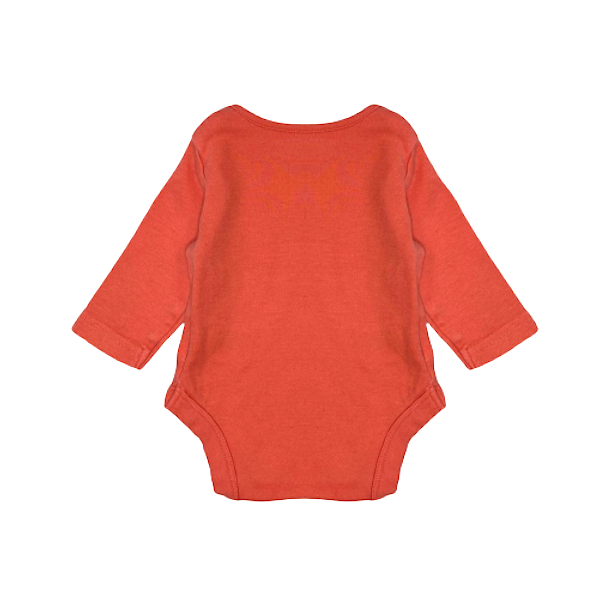 "Mothercare" oranžs bodijs ar mežazvēru aplikācijām 56cm