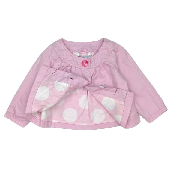 "Next" rozā džinsu jaka ar izšūtām aplikācijām