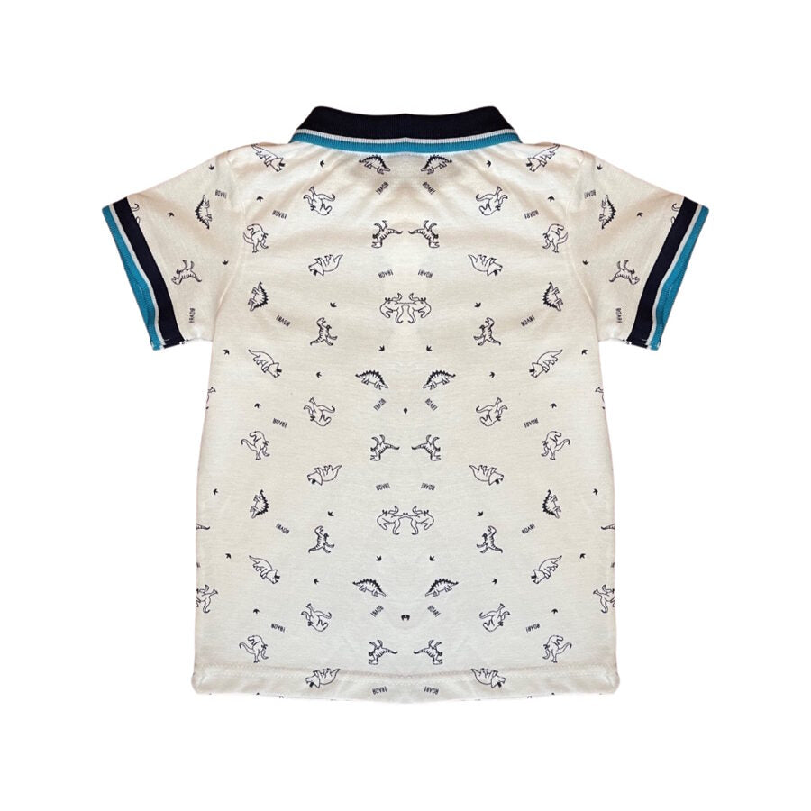 "Kiki&Koko" balts polo krekls Roar Dinos 122