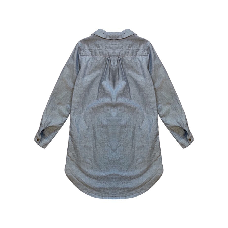 "H&M" zila krekla kleita pocket plain 116