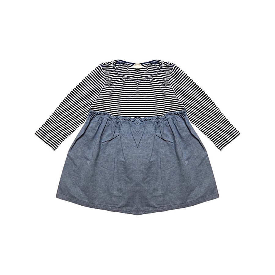 "H&M" kleitiņa blue stripes 74cm