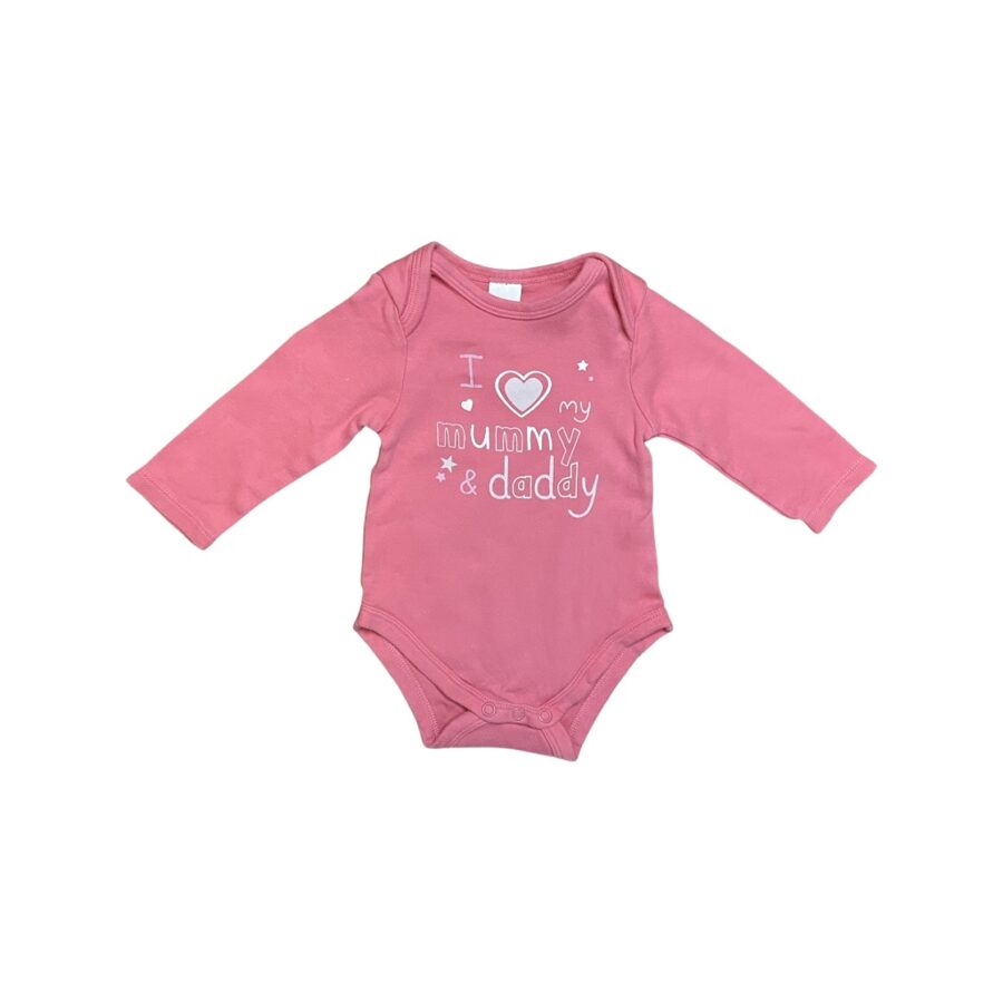 "Baby Club" rozā bodijs love for parents 68