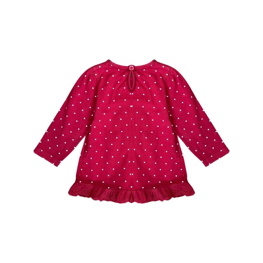 "George" kleitiņa / tunic white hearts 74cm