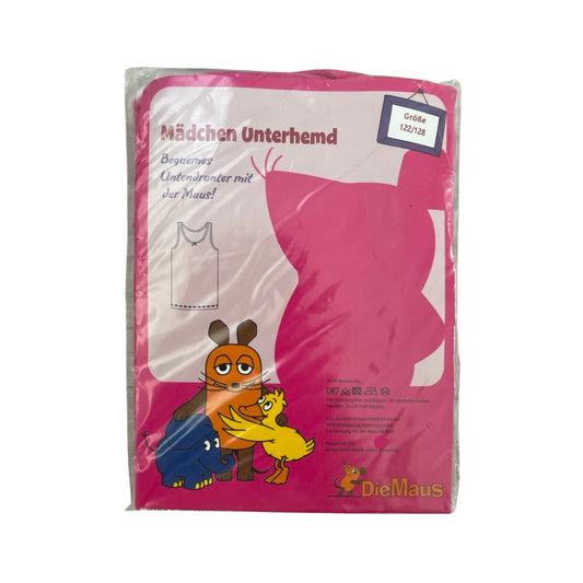 Rozā kokvilnas krekls ar pelīti 128 "Die Maus"