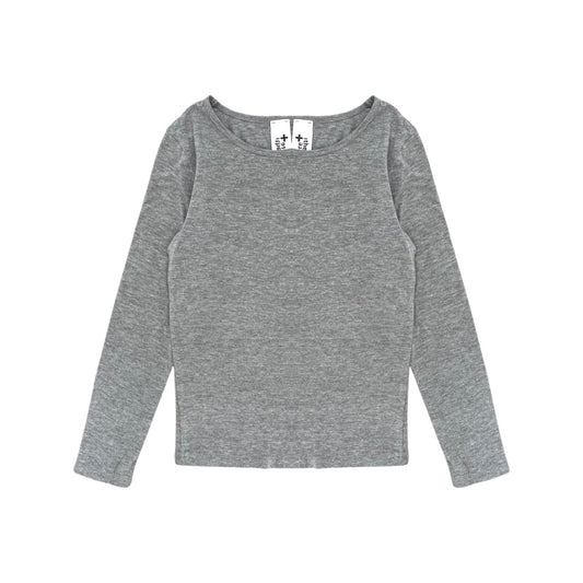 "Here There" pelēks tops simple 128