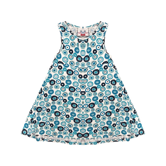 "Topolino" vasaras kleita 128 blue flower