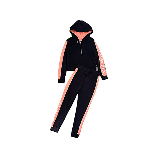 Divdaļīgs meiteņu kostīms 128 Peach&Black