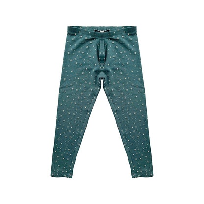 Zaļi kokvilnas legingi 128 "C&A" golden stars
